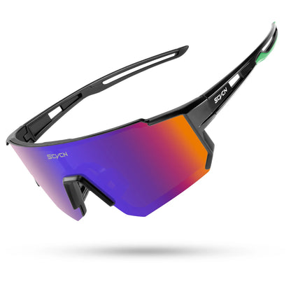SCVCN Fashion Sunglasses for Men Sport Cycling Glasses Bike Bicycle Hiking Camping Golf UV400 Protection Glasses Women Baseball