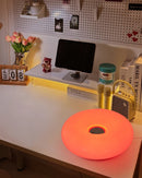Bauhaus table lamp USB plug bedroom bedside lamp living room dining room decoration donut ambient light（Not glass）