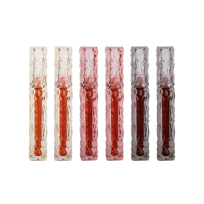 Brillo de labios de larga duración, hidratante, fácil de teñir, resistente al agua, efecto espejo, cristal de agua, brillo de labios, color transparente, cosméticos