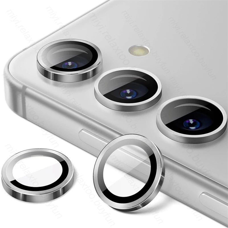 Matel Ring+Tempered Glass Moblie Phone Camera Lens Film For Samsung Galaxy A55 A35 A25 A15 5G Sumsung Samung A 55 35 25 15 2024