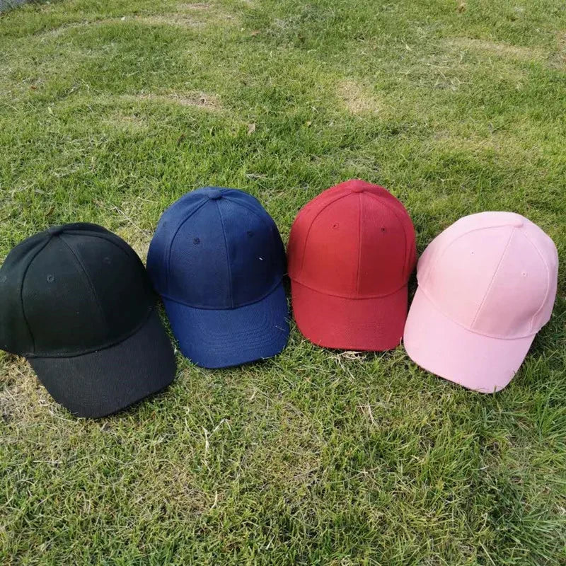 Solid Color Baseball Caps for Women Men Summer Sun Hats Adjustable Snapback Hats Unisex Street Hip Hop Hat Sun Visor Caps