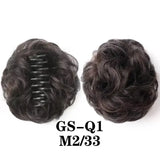 Coque despojado com piranha claw clip aplique de cabelo cacheado