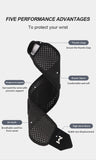 2pcs Adjustable Wrist Strap Sports Wrist Support Brace Black Weightlifting Wristband For Men & Women Badminton Tennis Gym