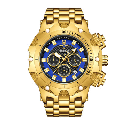 YaLaLuSi Men's Quartz Watch Dominant Design Multi Functional Practical Style Elegant Timepiece for Gentlemen