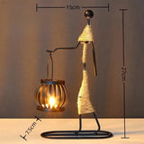 Nordic Metal Candlestick Abstract Character Sculpture Candle Holder Decors Handmade Figurines Home Decoration Art Gifts Hot 2024