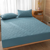 Waterproof Quilted Mattress Cover - Cotton Top, Antibacterial Fiber Fill, TPU Waterproof Layer - A-Class Health Standard