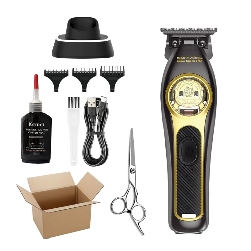Kemei KM-2373 Baber Hair Clipper Professional Hair Cutting Machine With Charging Base For Men Electric Hair Trimmer Men Gift
