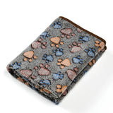 Warm Pet Cat Blanket Autumn Winter Cozy Thicken Fleece Kitten Footprint Bed Mat for Small Medium Big Cats Dog Chihuahua Supplies