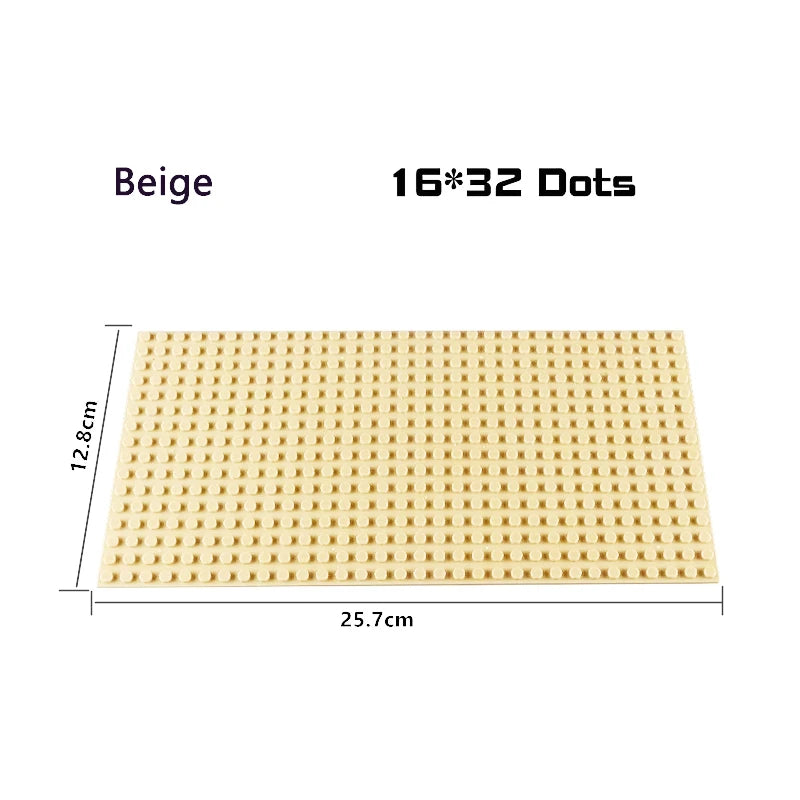 Placa base de 32 x 32, 16 x 32, 16 x 16 puntos, bloques de construcción, placa base de plástico para bricolaje, accesorios de ladrillo clásicos, juguete para niños
