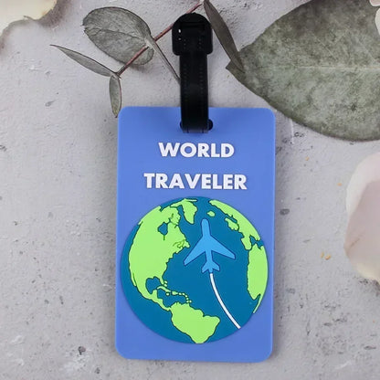 New PVC Soft Glue Airplane Luggage Tag Card Cover Name Labels Suitcase ID Address Hang Tag Boarding Pass Labels Travel Access