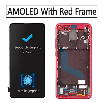 6.53" AMOLED For Xiaomi MI 9T Pro/MI 9T LCD Display Touch Screen Digitizer Assembly With Frame for Xiaomi Redmi K20 Pro /K20 LCD