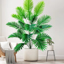 52-125cm/49.2in  Artificial Palm Tree Tropical Fake Plant Green Plastic Palm Leaf Branches Suitable for Home Garden Decoration
