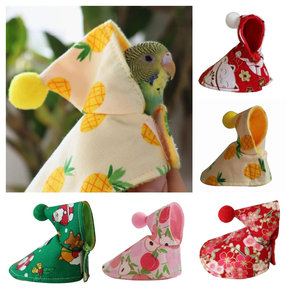 Ropa para pájaros, bonita y colorida, para vestir y proteger a tus loros. Cómoda tela para pájaros, traje para periquitos.