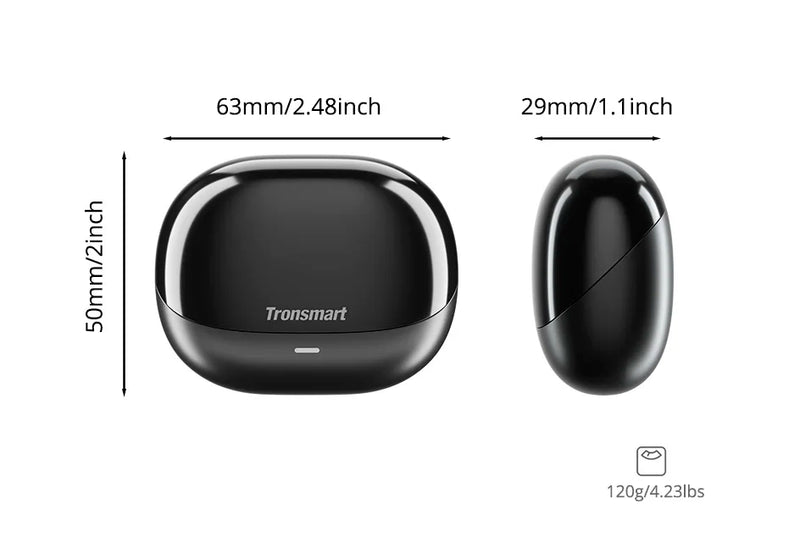 Auriculares inalámbricos Bluetooth Tronsmart Sounfii R4 con reducción de ruido de llamadas de cuatro micrófonos y 28 horas de reproducción.