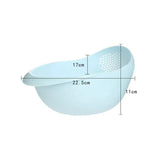 Rice Sieve Plastic Colander Kitchen Drain Basket with Handles Rice Bowl Strainer Basket Sink Drain Kitchen Tools