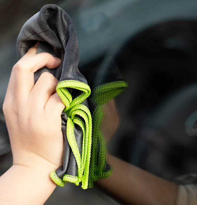 Paño de microfibra para limpiar ventanas, copas de vino, platos y vasos, fibra de carbono. 