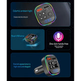 Car MP3 Player with Wireless FM Transmitter and USB-C Fast Charging Port for Reliable Connection and Hands-Free Use