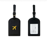 Women Men PU Leather Luggage Tag Suitcase Identifier Label Baggage Boarding Bag Tag Name ID Address Holder Travel Accessories