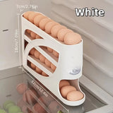 Automatic Scrolling Egg Rack Kitchen Egg Holder Storage Box Egg Basket Container Organizer Rolldown Refrigerator Egg Dispenser