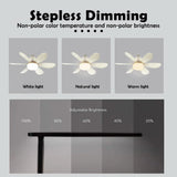 E26 E27 Base Home-use LED Ceiling Fan Light Wireless Remote Smart Fan Light 42cm 52cm Ceiling Fan for Room Office Study Kitchen