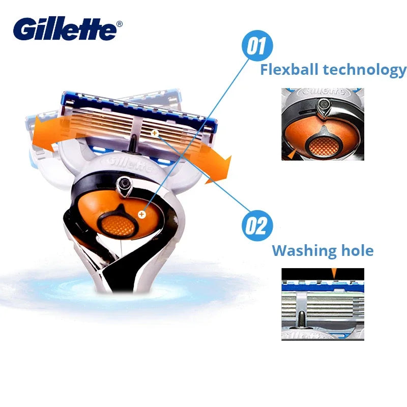 Gillette Fusion ProGlide Power Razor Shaver 5 Layer Blades Male Face Beard Hair Trimmer Men\'s Razor Machine Original