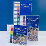 Acrylic marker pen set/12-60 colors/multi-purpose art watercolor pen/quick drying/student painting marker/stationery supplies