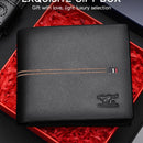 Septwolves Genuine Leather Wallets For Men Original Leather Wallet Man Cowhide Wolf Pattern With Brand Box Father Lover Gift