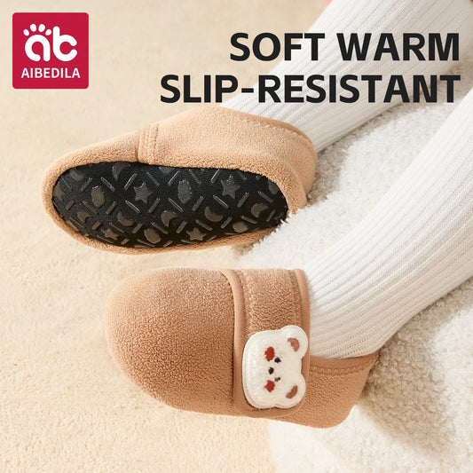 AIBEDILA Toddler Walking Shoes Warm Soft Baby Booties Infant Boys Girls Non-slip Floor Socks Baby Velcro Shoes Winter 0-4T
