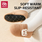 AIBEDILA Toddler Walking Shoes Warm Soft Baby Booties Infant Boys Girls Non-slip Floor Socks Baby Velcro Shoes Winter 0-4T