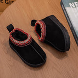 2026 New Fashion Children's Ankle Boots Soft Winter Causal Girls Cotton Shoes Solid Color Kids School Plush Boots Warm Shoes