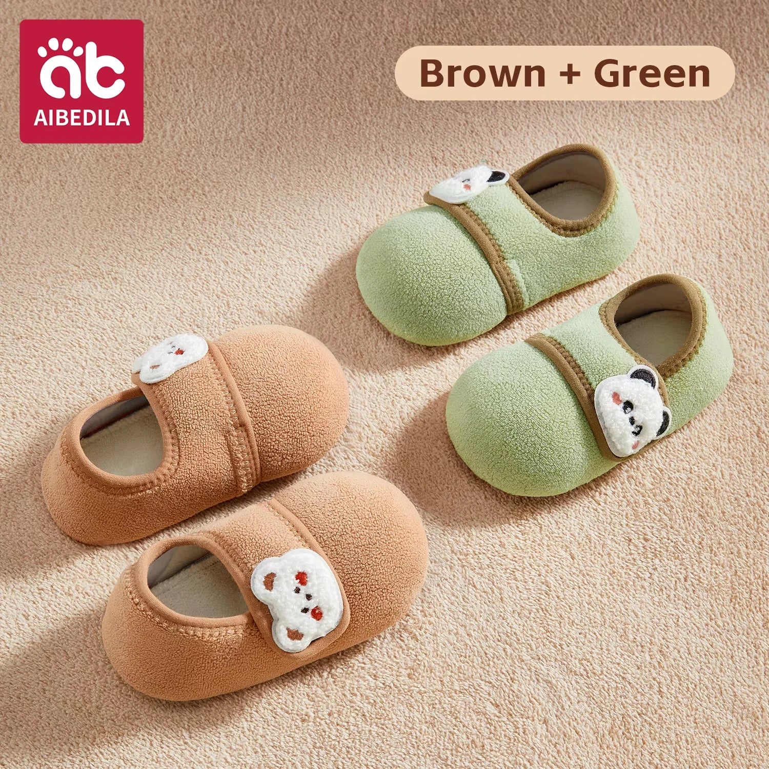 AIBEDILA Toddler Walking Shoes Warm Soft Baby Booties Infant Boys Girls Non-slip Floor Socks Baby Velcro Shoes Winter 0-4T