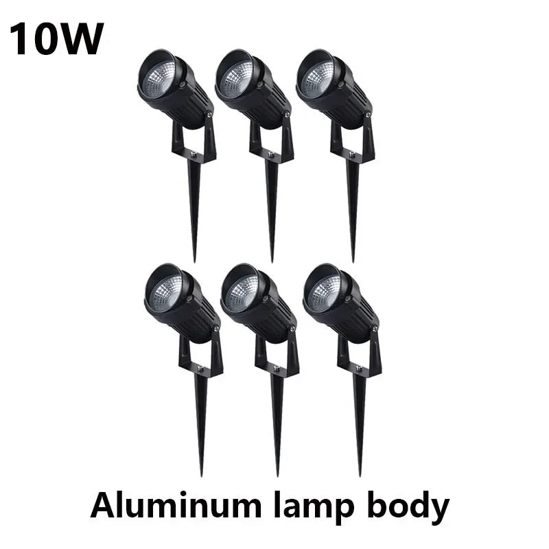 Iluminação led para jardim, 3w, 5w, 10w, 15w, área externa, lâmpada para gramado, à prova d'água, terraço, decoração de jardim, caminho, holofotes, ac220v, 110v, dc12v