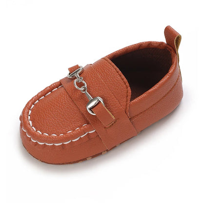 Casual Slip On Low Top Loafer Shoes For Baby Boys, Lightweight Comfortable Non Slip Flat Shoes For Indoor Outdoor Walking