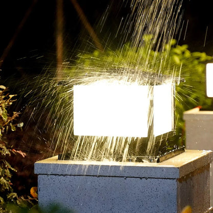 LED Solar Column Light Waterproof Solar Light Outdoor Remote Control Garden Sunlight Fence Channel Outdoor Decorative Light IP65