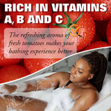 LKIAE Brand Tomato Fruit Scented Handmade Natural Bar Soap, For Face, Body, Whitening, Oil Control, Brightens, Shrinks Pores, 200g