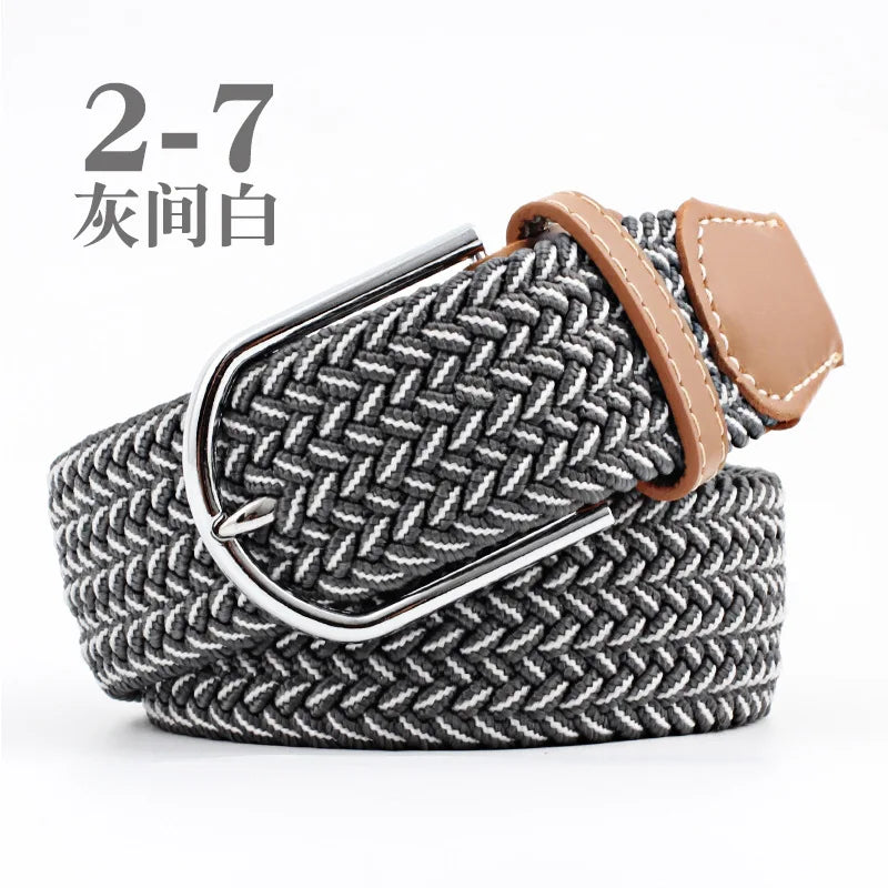 Stretch Woven Belt Unisex Canvas Belts Fashion Casual Student Belt Women Cinturon Male Waistband 105cm