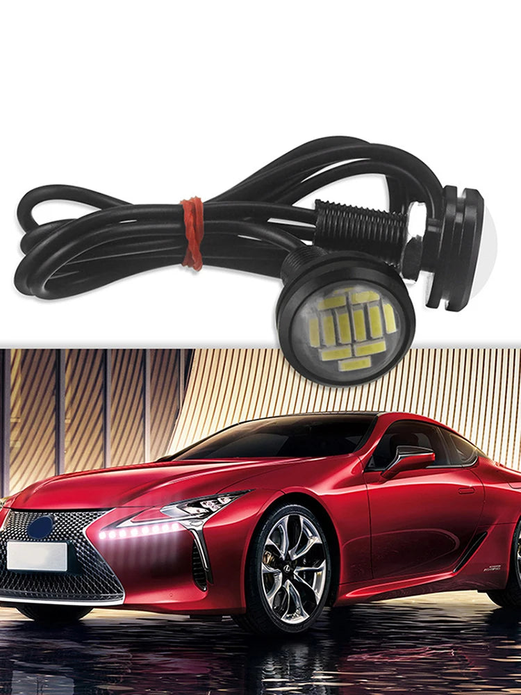 2PCS Eagle Eye LED 23mm 4014 12SMD Car Daytime Running Backup Turn Signal Lights Auto License Plate Lamps