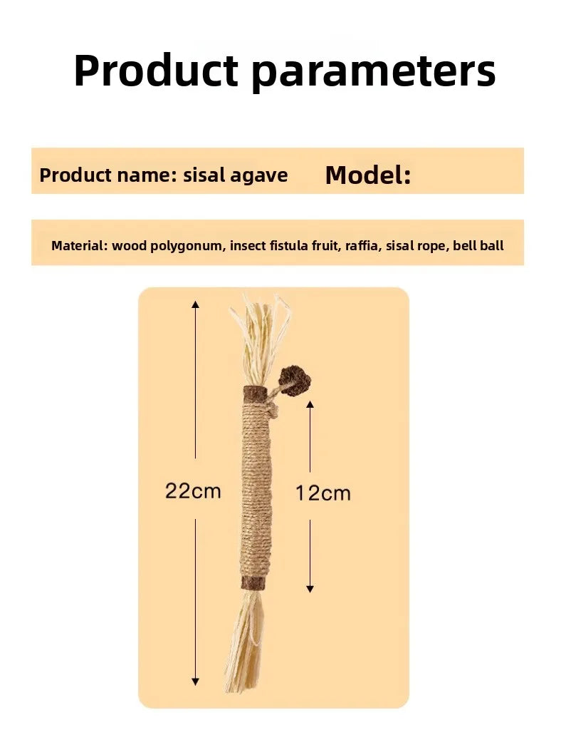 New Toy Cat Chew Toys Silvervine Chew Stick with Catnip Wooden Cleaning Pet Snack Sticks Kitty Raffia Grass Training