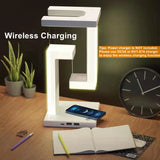 Novelty floating lamp with 10 W  detachable wireless charger decorative light for bedroom/office