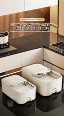10KG Rice Storage Box Home with Lid Insect Proof Moisture Proof Rice Box Grain Sealed Jar Kitchen Container Storing Dry Grain