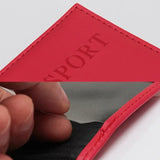 Fashion Women Men Passport Cover Pu Leather Solid color Travel ID Credit Card Passport Holder Packet Wallet Purse Bags Pouch