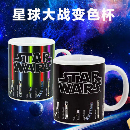 Creative Star Wars Lightsaber Heat Response Ceramic Color-changing Mug Warm Coffee Mug Milk Cup Office Drink Cup