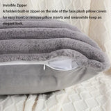 1pc  Plush Decorative Throw Pillow Cover Fuzzy Striped Soft Throw Pillow Covers Cushion Covers for Sofa living room Bedroom