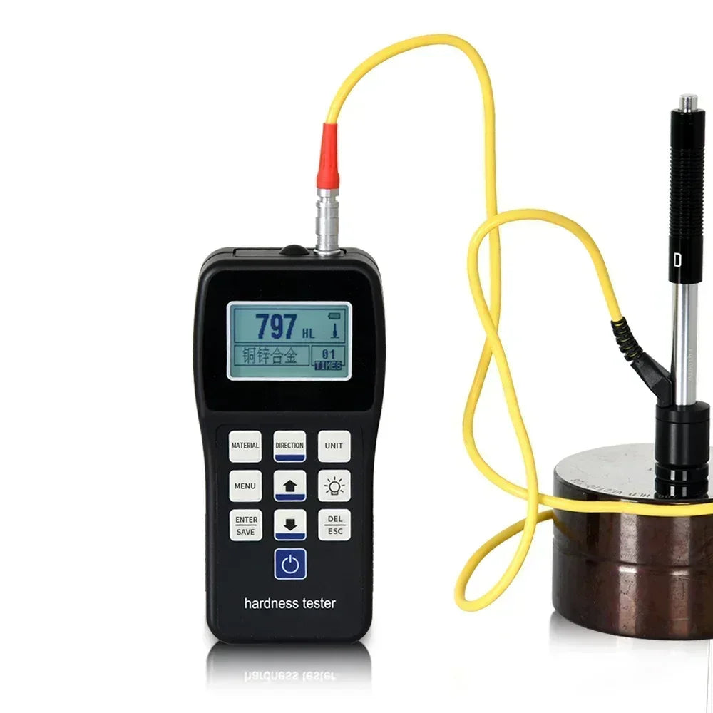 Leeb Hardness Tester Portable Rebound Meter Durometer HL、HB、HRB、HRC、HRA、HV、HS for Metal Steel Without Standard Block