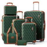 7ce Lightweight Durable Luggage Set, Family Travel Suitcase with TSA Lock and Smooth Spinner Wheels-Pie