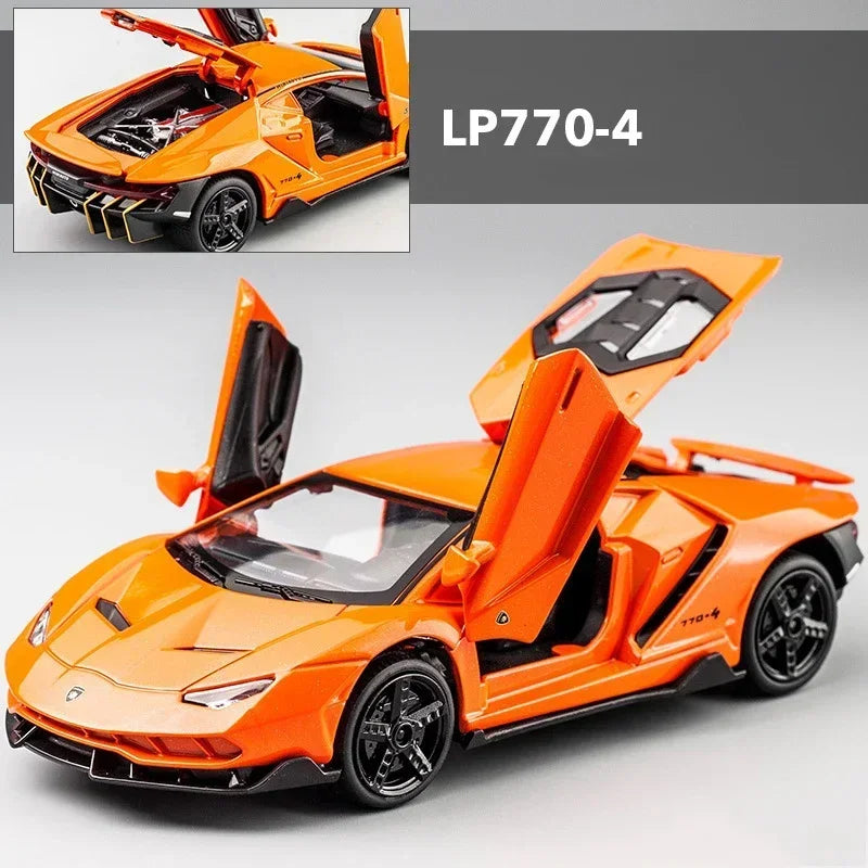 1:32 Lamborghinis LP770 LP750 Car Alloy Sports Car Model Diecast Sound Super Racing Lifting Tail Hot Car Wheel For Children Gift