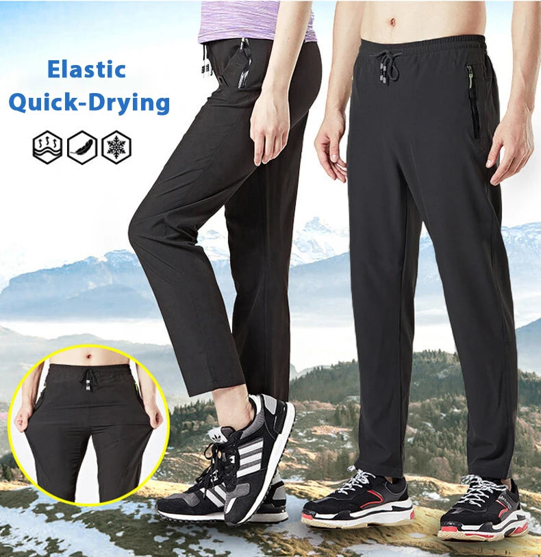 LNGXO Women Men Camping Pants Climbing Trekking Outdoor Sports Thin Pants Unisex Summer Quick Dry 4-Way Stretch Hiking Trousers