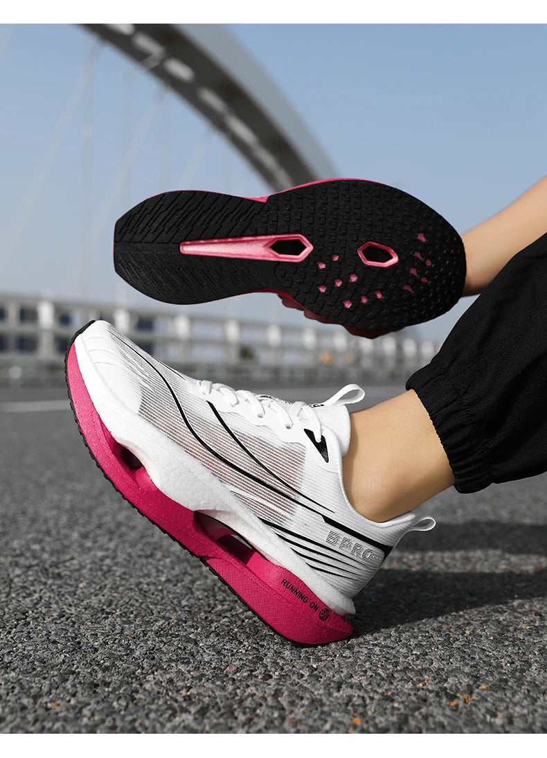 2025 New Men's Sneakers Thick Bottom Cushioning Running Shoes Athletic Training Carbon Plate Jogging Shoes Women's Tennis Shoes