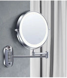 Wall Folding Makeup HD Mirror Double Side Fill Light Magnifying USB Charging Led Tricolor Dimming Bathroom Cosmetic Mirrors