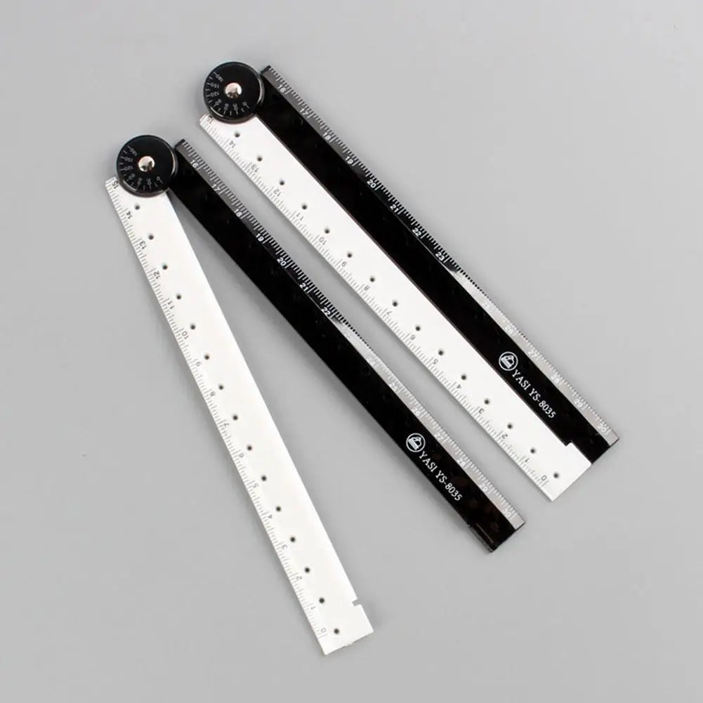 Folding Ruler Black And White Simple Graphic Primary Creative Birthday School Gift Stationery Drawing Student School Supply 1pcs